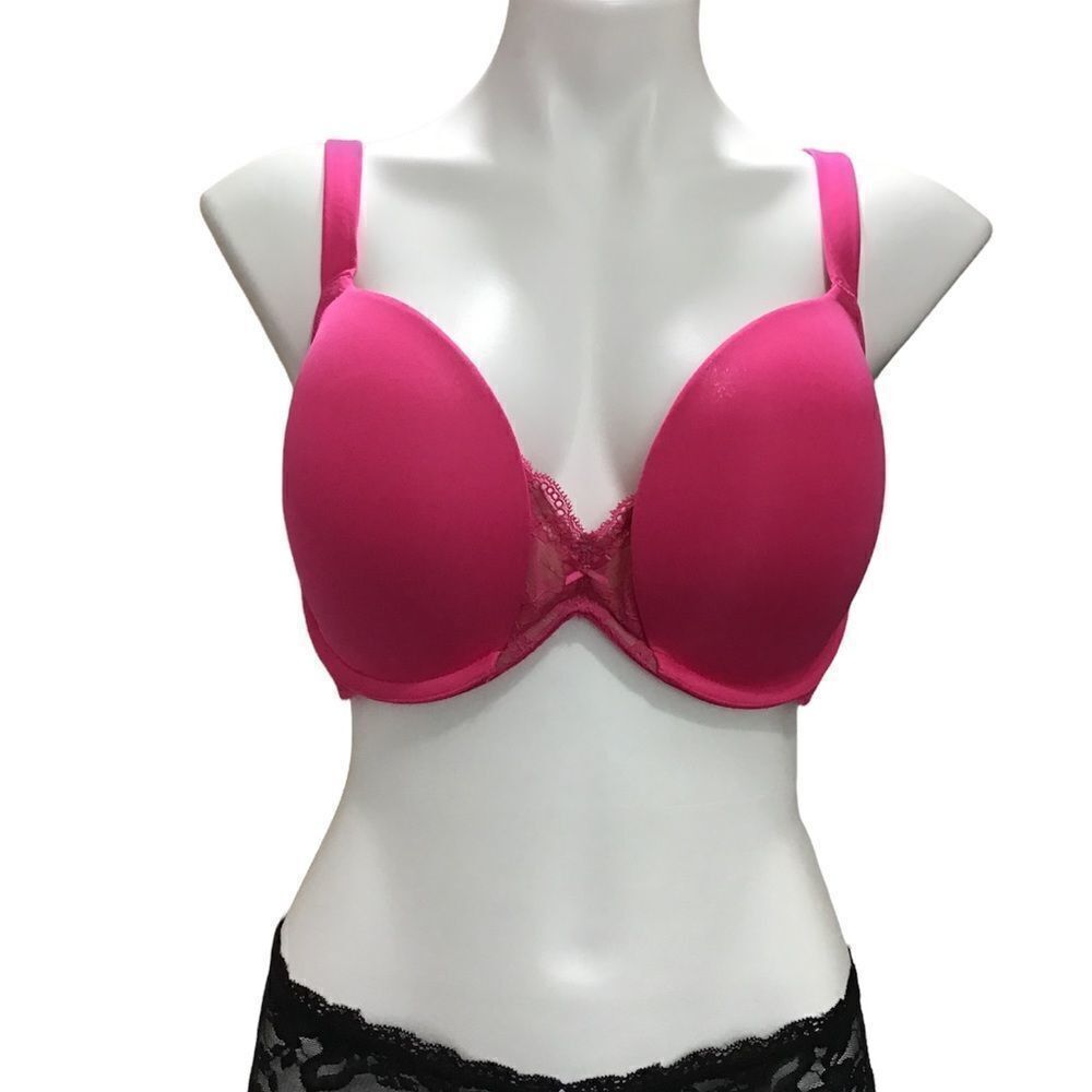 Cacique Pink Plunge Underwire Bra New With Tag Size 44C